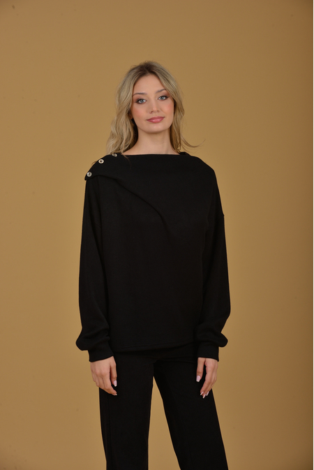 ΜΠΛΟΎΖΑ ΠΛΕΚΤΉ ΜΕ ΠΙΈΤΑ & ΚΟΥΜΠΙΆ ΜΑΎΡΗ