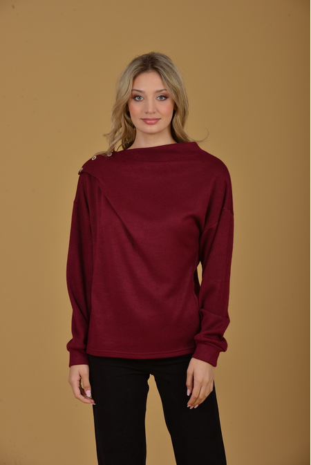 ΜΠΛΟΎΖΑ ΠΛΕΚΤΉ ΜΕ ΠΙΈΤΑ & ΚΟΥΜΠΙΆ ΜΠΟΡΝΤΏ