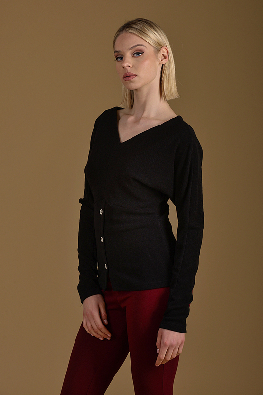 ΜΠΛΟΎΖΑ ΠΛΕΚΤΉ ΜΕ ΚΟΥΜΠΙΆ ΜΑΎΡΟ